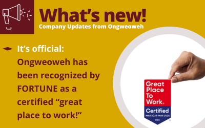 Ongweoweh Recognized as a Certified Great Place to Work